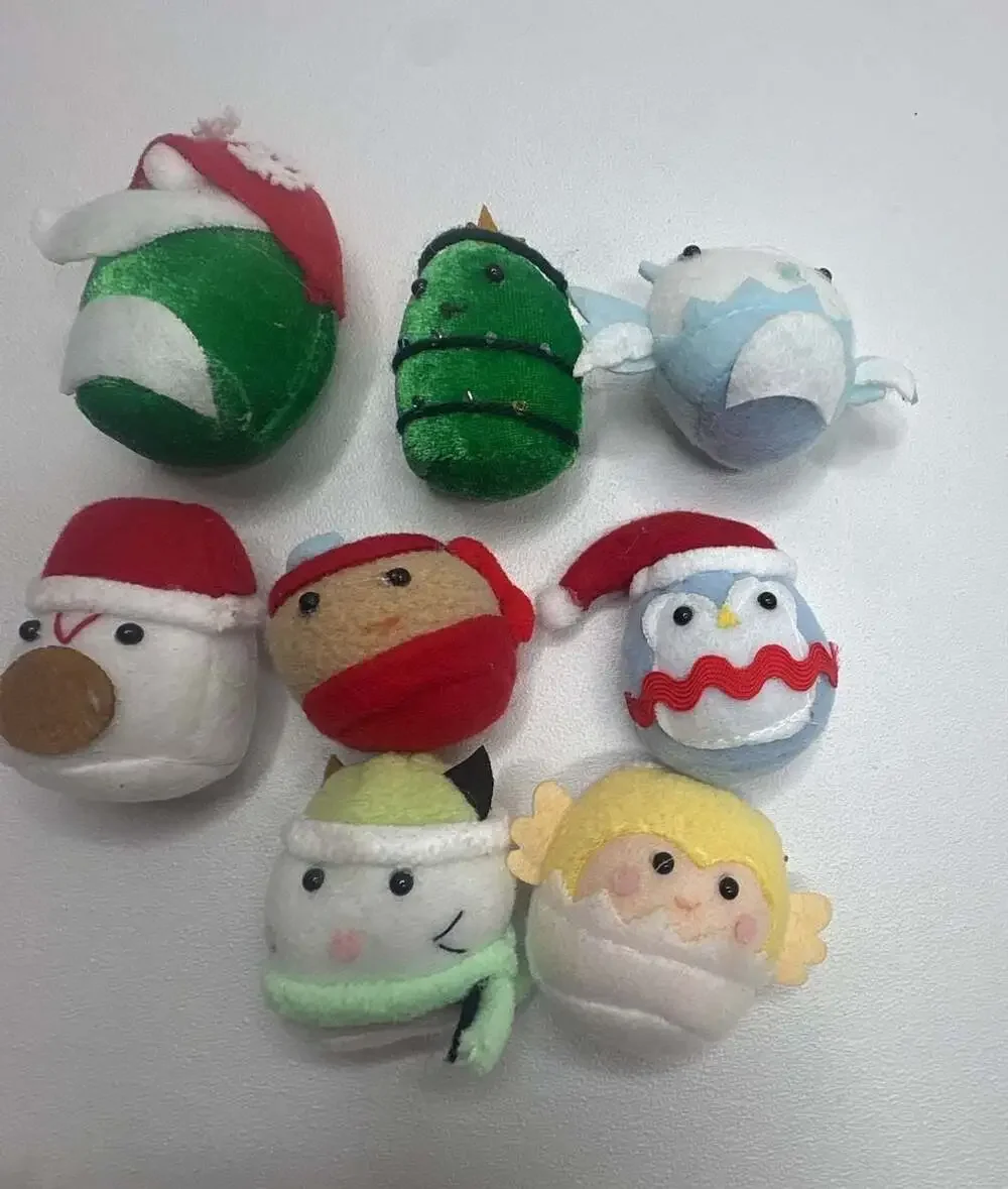 Squishmallows Classic Holiday Squad Ornament 8-Piece Plush Set